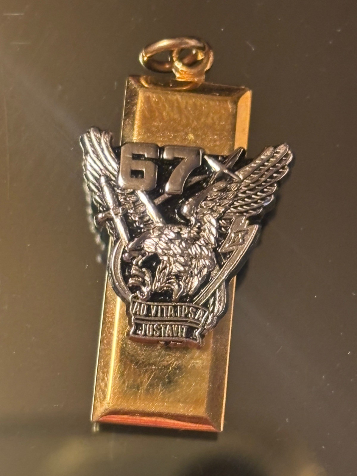 Vintage 1967 10K GF USAF Academy Gold Filled Pendant 1”