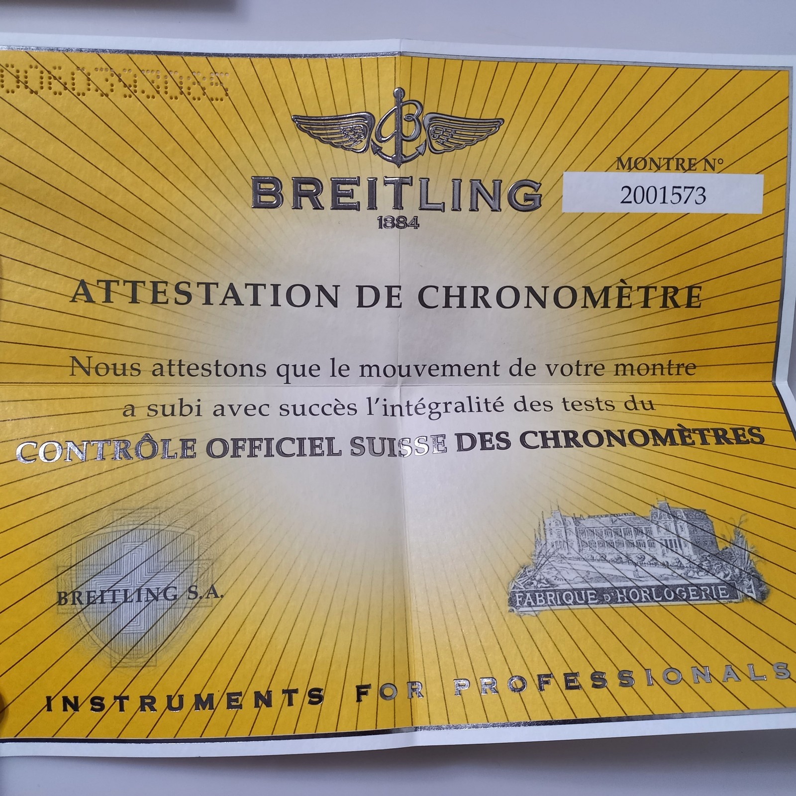 Breitling B-2 A42362 Full Document Set – Warranty, COSC & Slide Rule User Manual