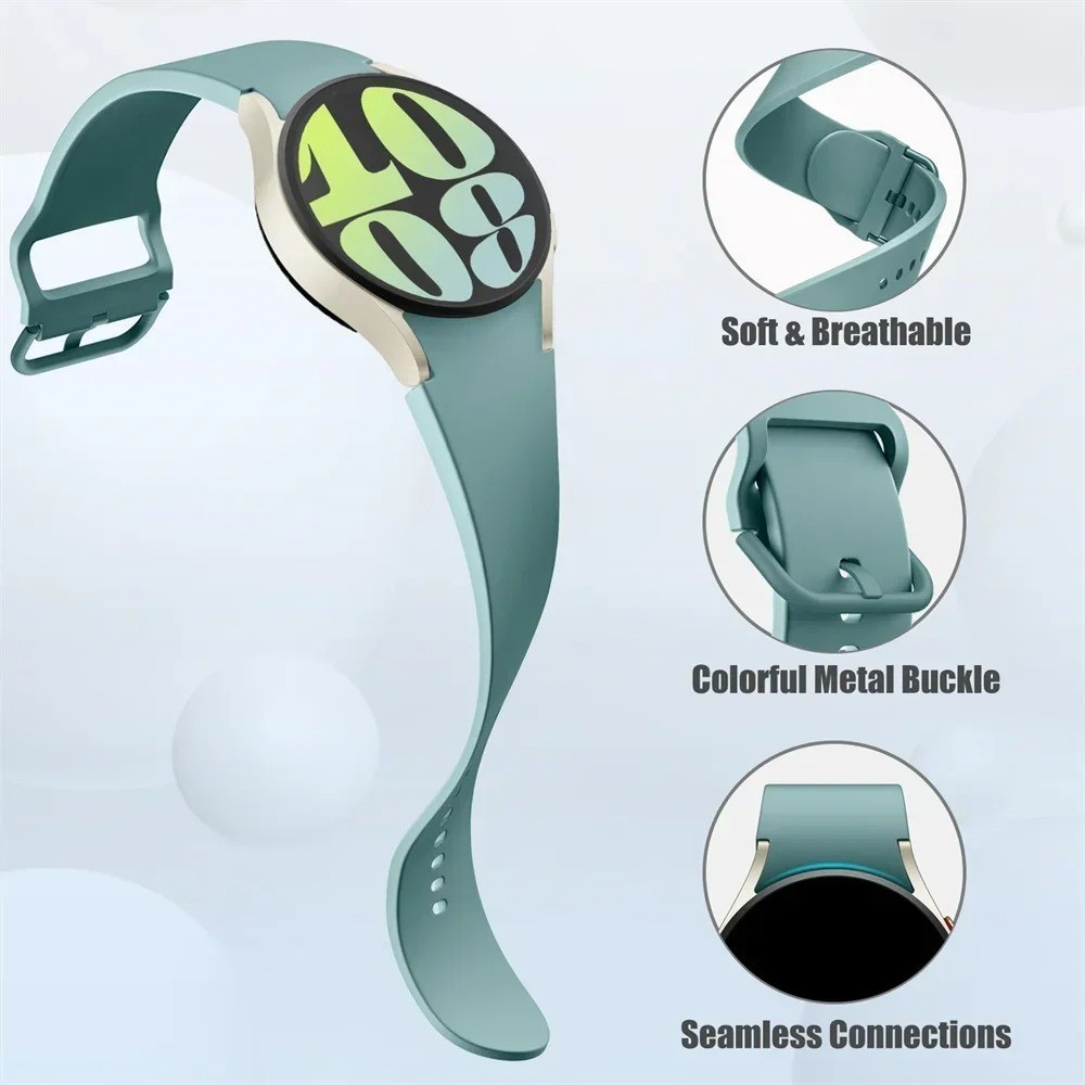 Silicone Strap For Samsung Galaxy Watch 7 6 5 4 20mm Band 40/44mm Watch6 Classic