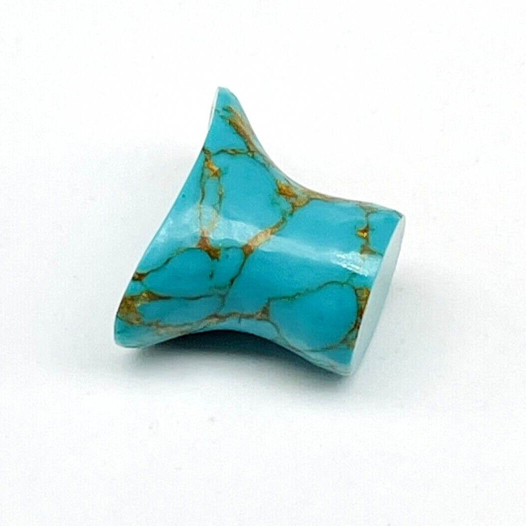 Organic Copper Turquoise Round Labret Lip for Stretching Size 12g,2mm to 25mm