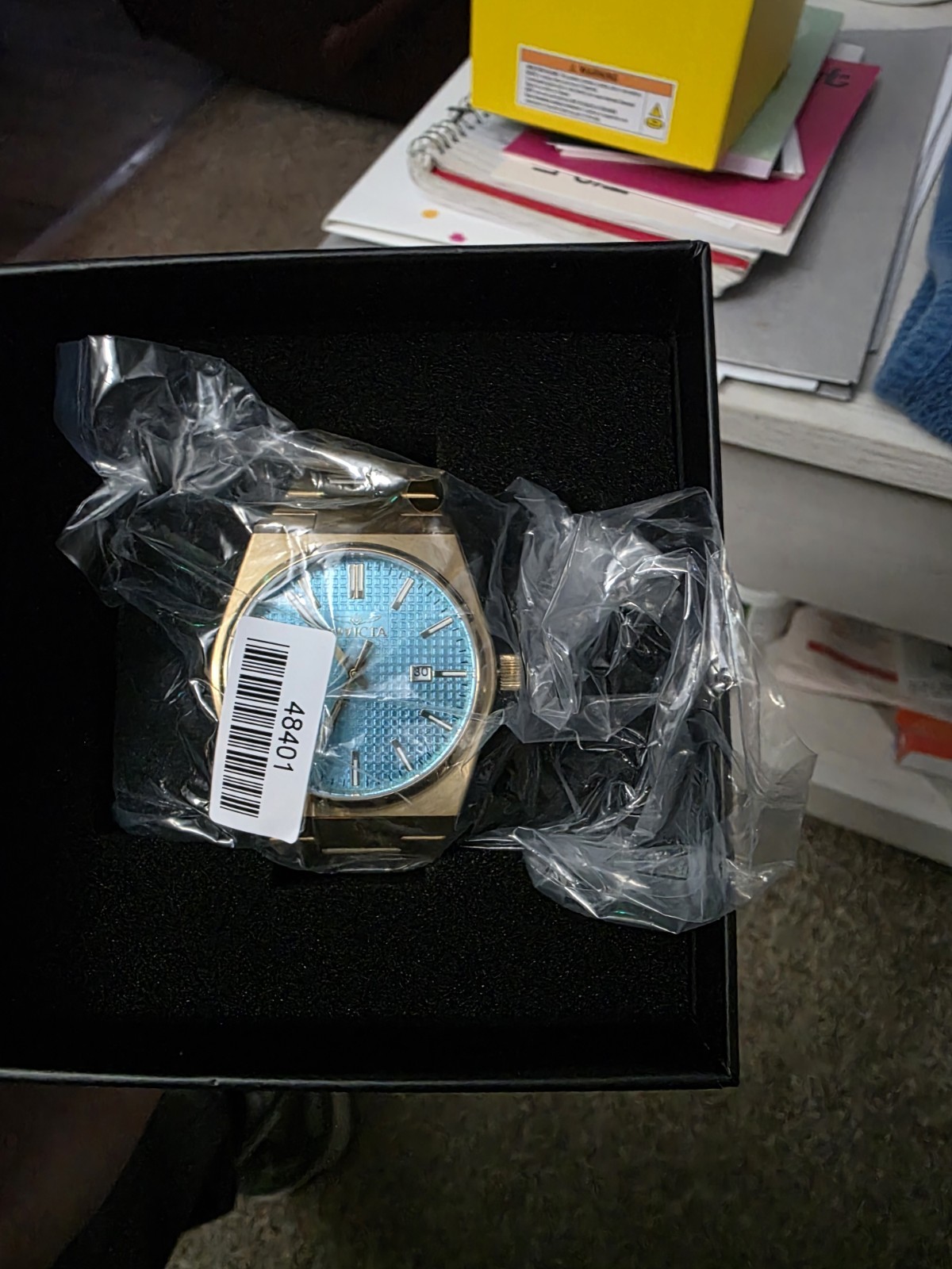 Authentic Invicta 48401 Quartz Watch Blue Dial Stainless Steel 40mm Men