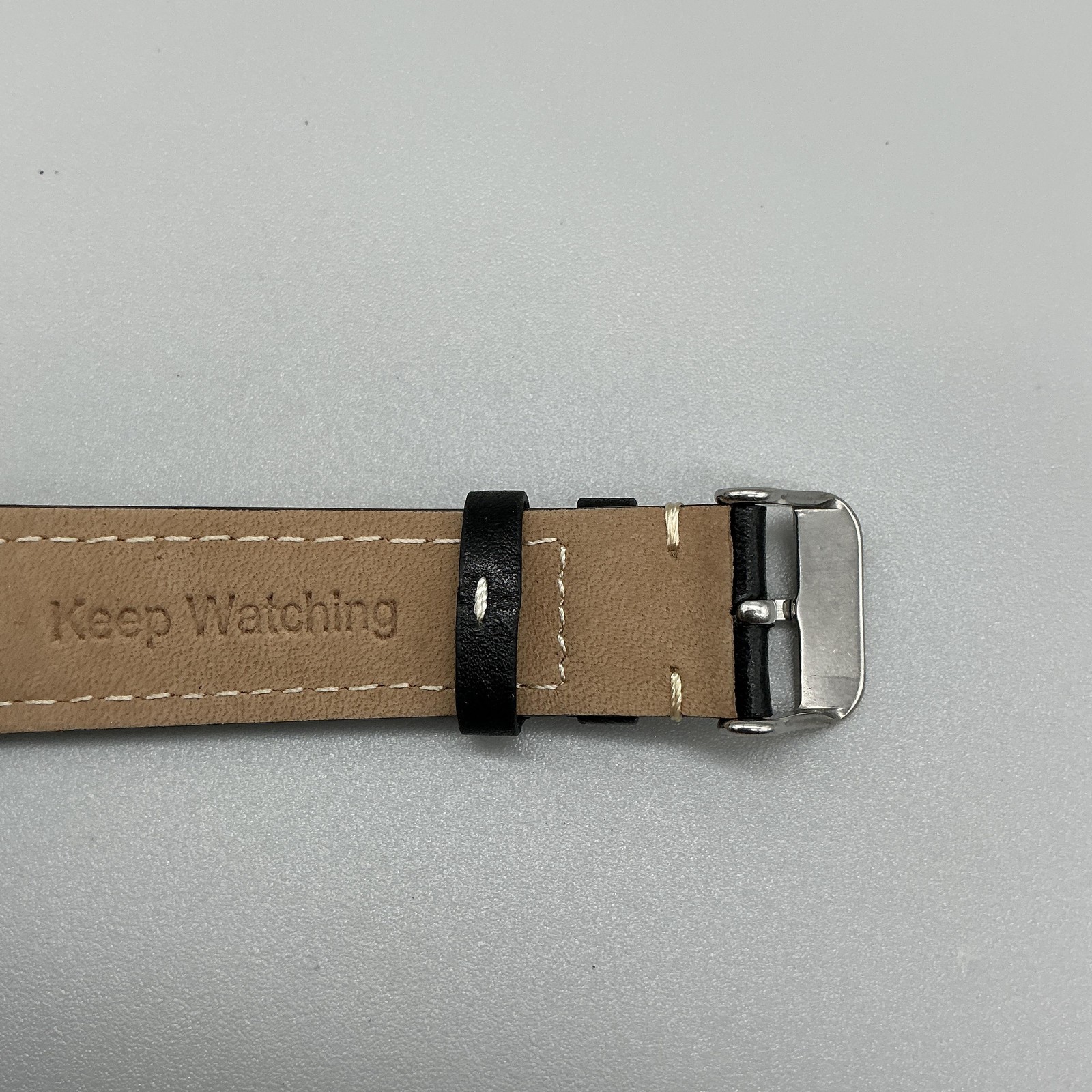 Chevrolet Mens Watch 40mm Silver Tone Chevy Truck Dial Black Leather New Battery