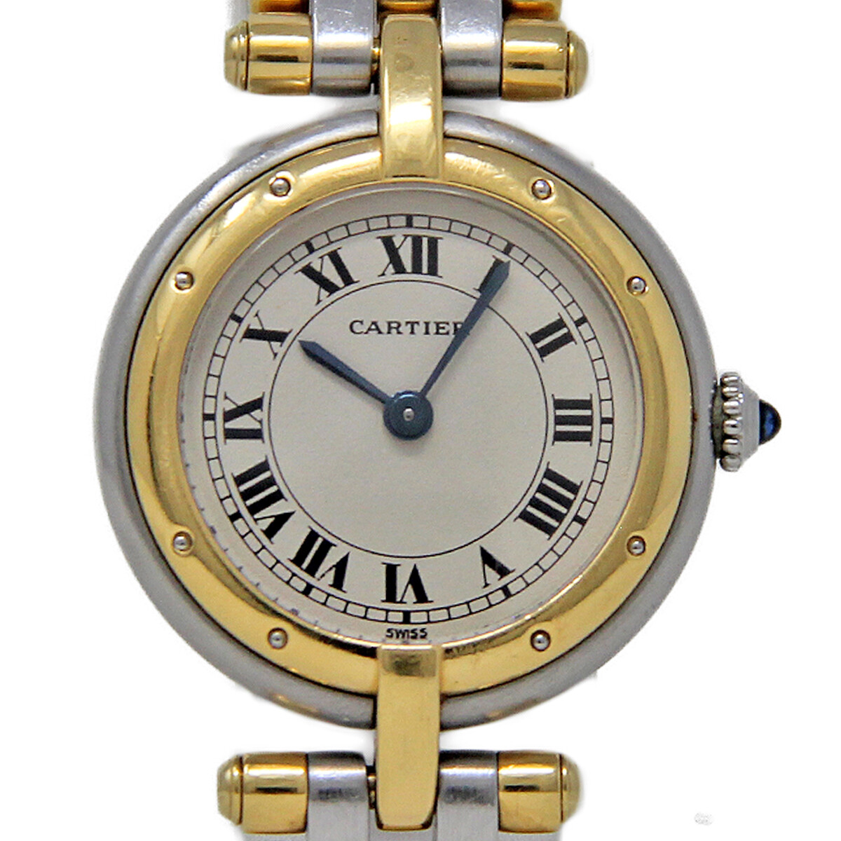 Cartier Panthere Vendome Steel & THREE ROW GOLD QUARTZ 6692 2YEARWARRANTY #I3230