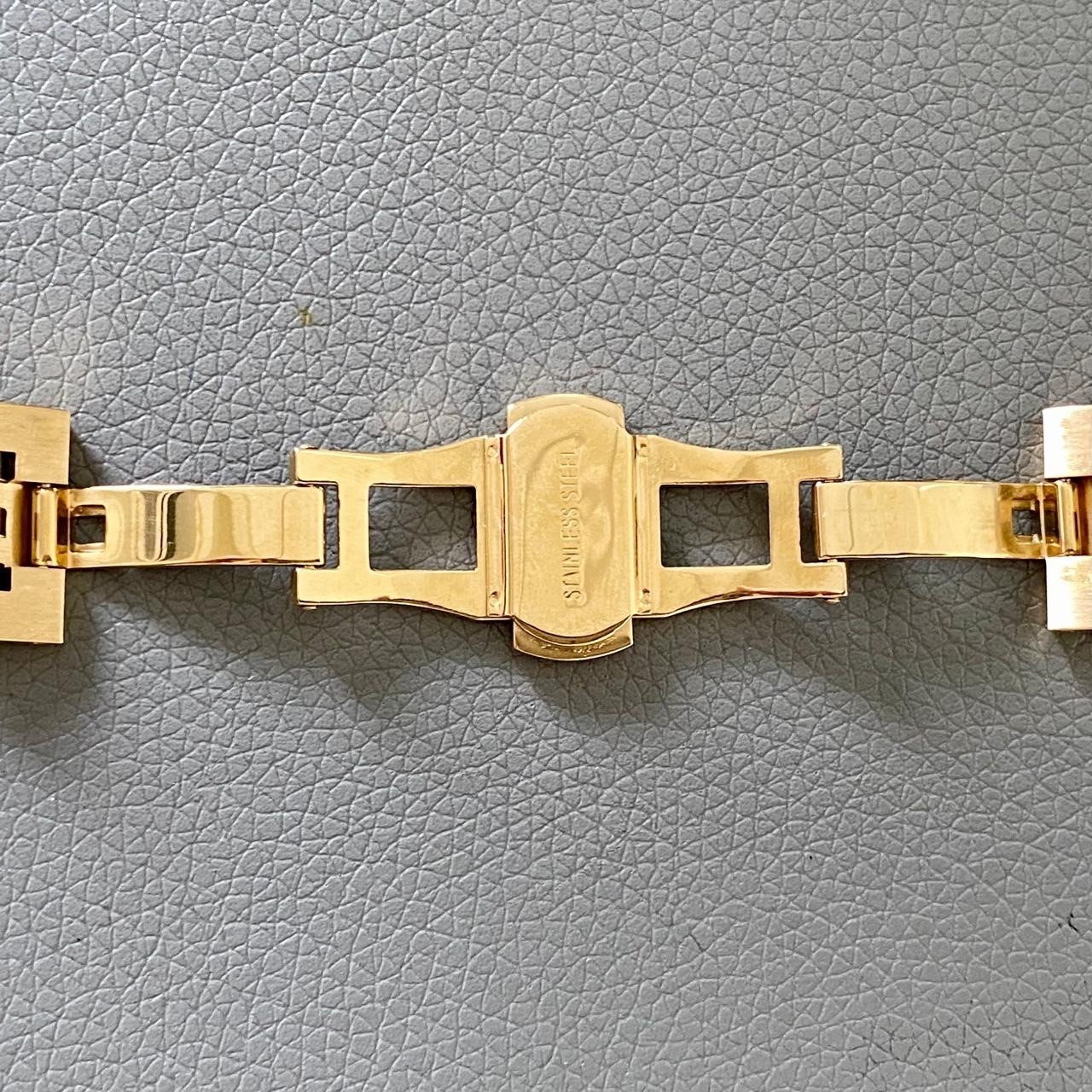 19mm Beads Of Rice Bracelet w/ Butterfly Clasp – Nice Gold Tone Stainless Steel