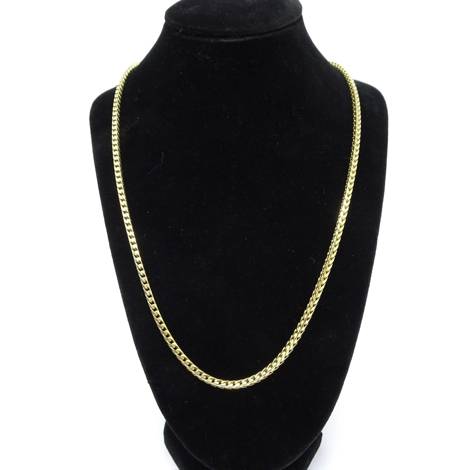 14k Solid Yellow Gold Franco Necklace 22″ – 40g – 3.4mm Chain Nice