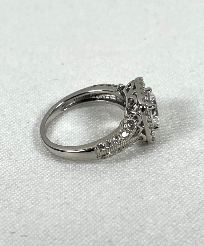 Fuzion Creations Sterling Silver 925 CZ Custer Ring Size 6 Signed FC Vietnam