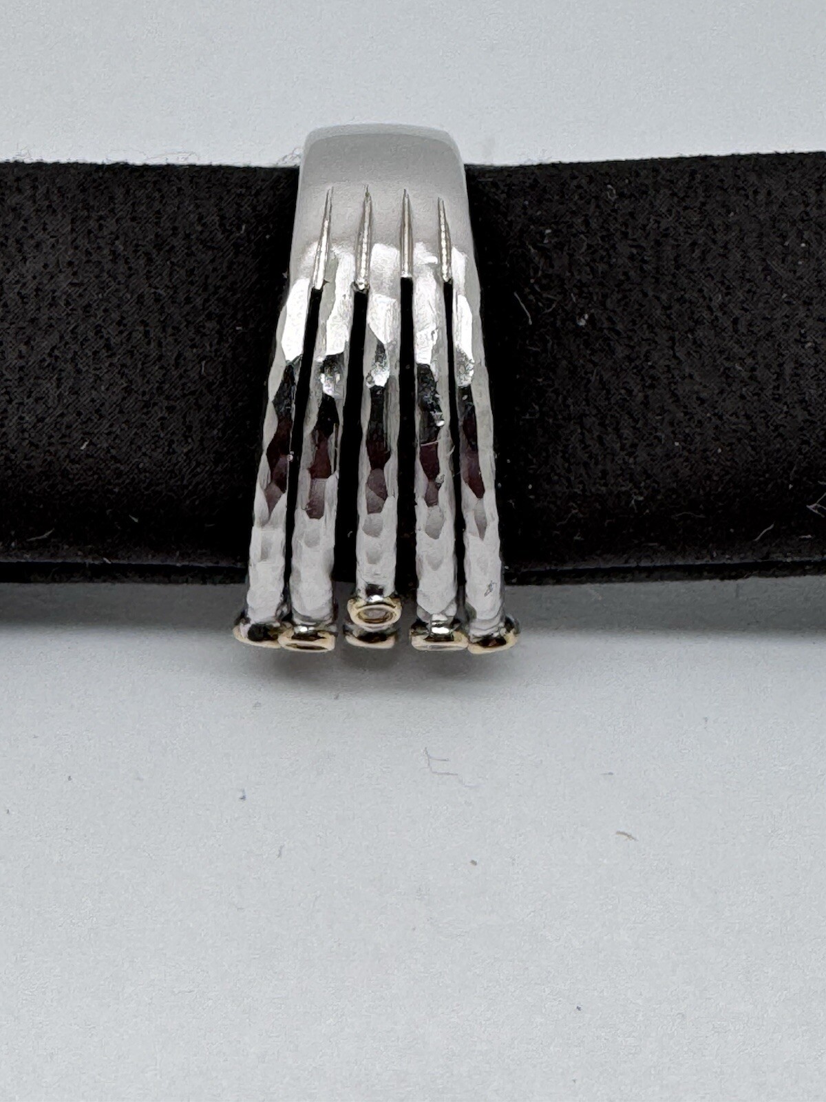 Gabriel & Co – Sterling Silver and 18k Gold Ring and Earring Set