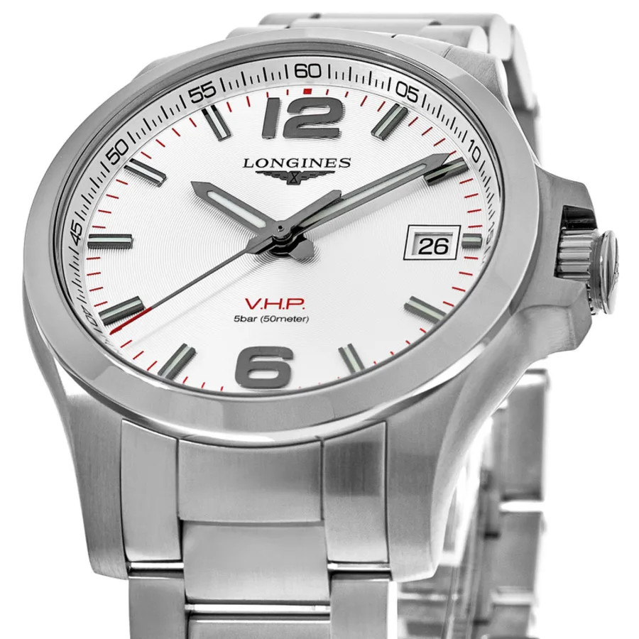New Longines Conquest V.H.P. Stainless Steel Silver Men’s Watch L3.716.4.76.6