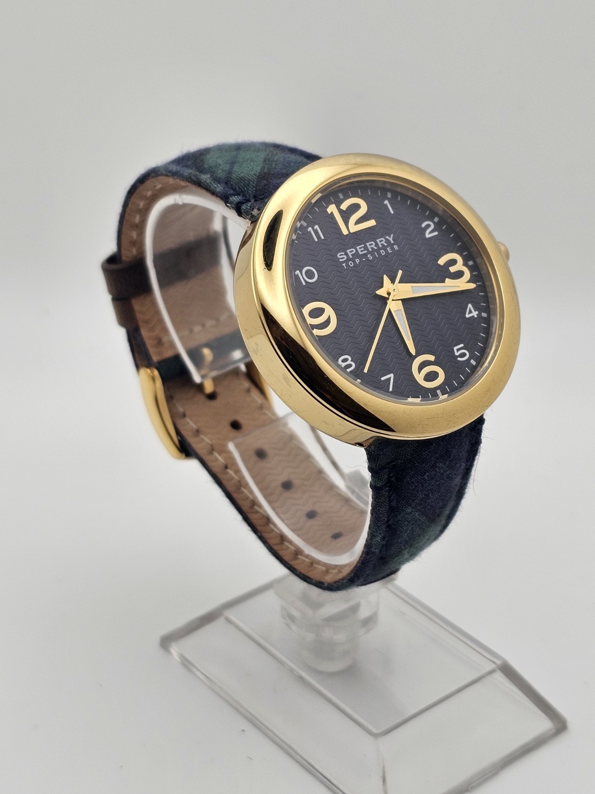 2013 SPERRY TOP-SIDER CLASSIC FLANNEL BLUE/GREEN/GOLD 40MM WOMEN ANALOG WATCH🔥