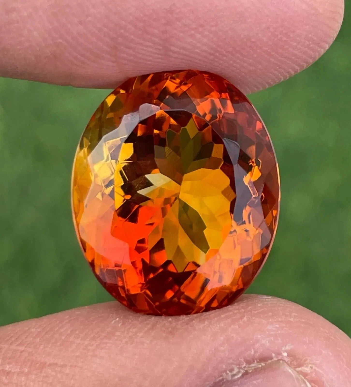 Flawless 10.55 CT Natural Ceylon Orange Sapphire Loose Oval Certified Gemstone