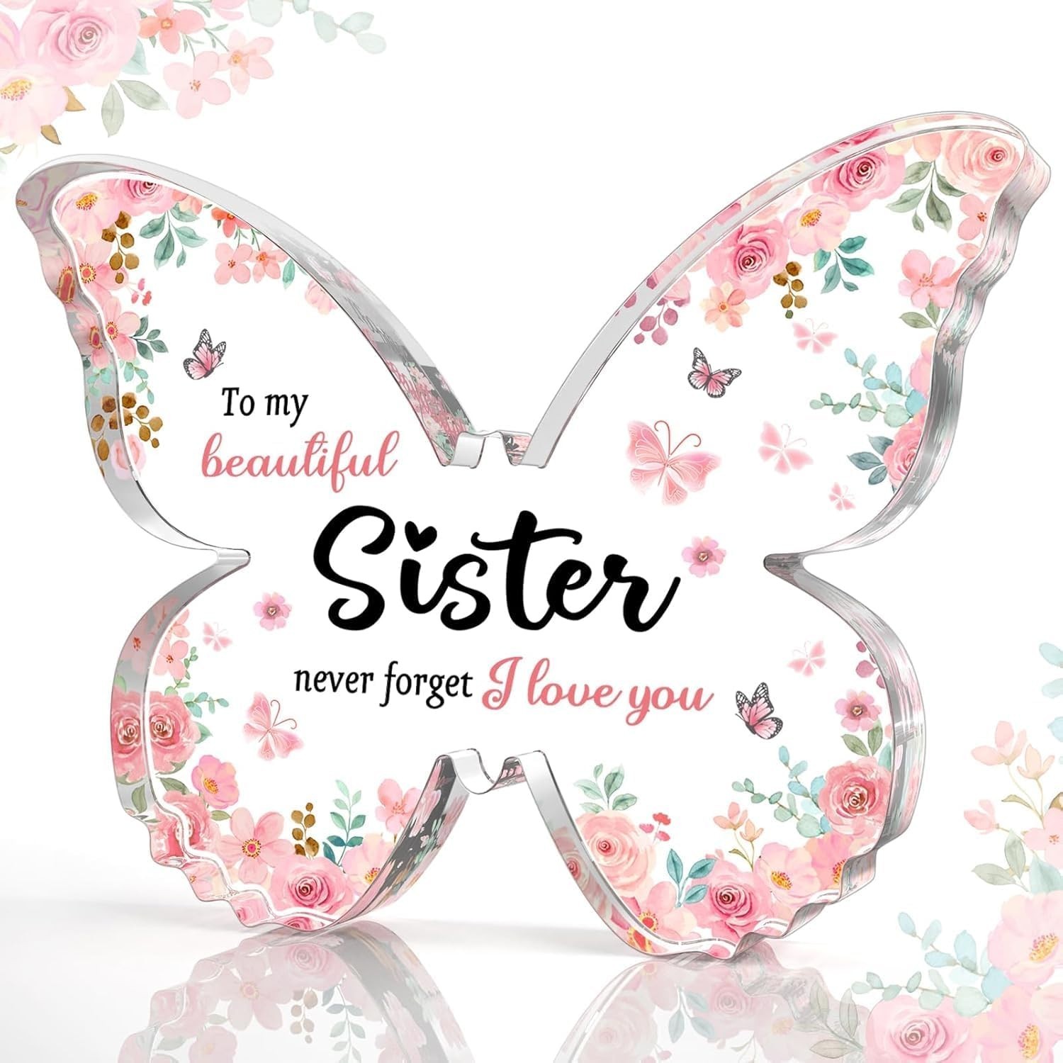 Heartfelt Butterfly Acrylic Plaque – Perfect Gift for Mom on Any Occasion