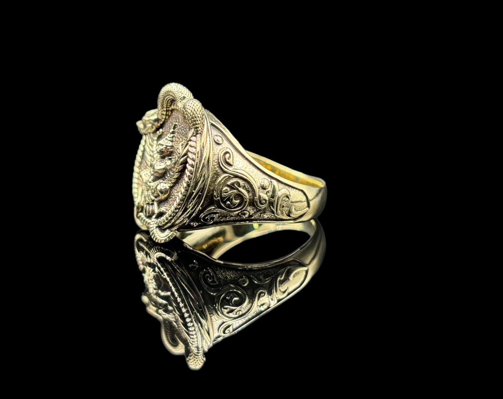 Garuda Phayakrut Ring Thai Amulet Biker Brass Jewelry