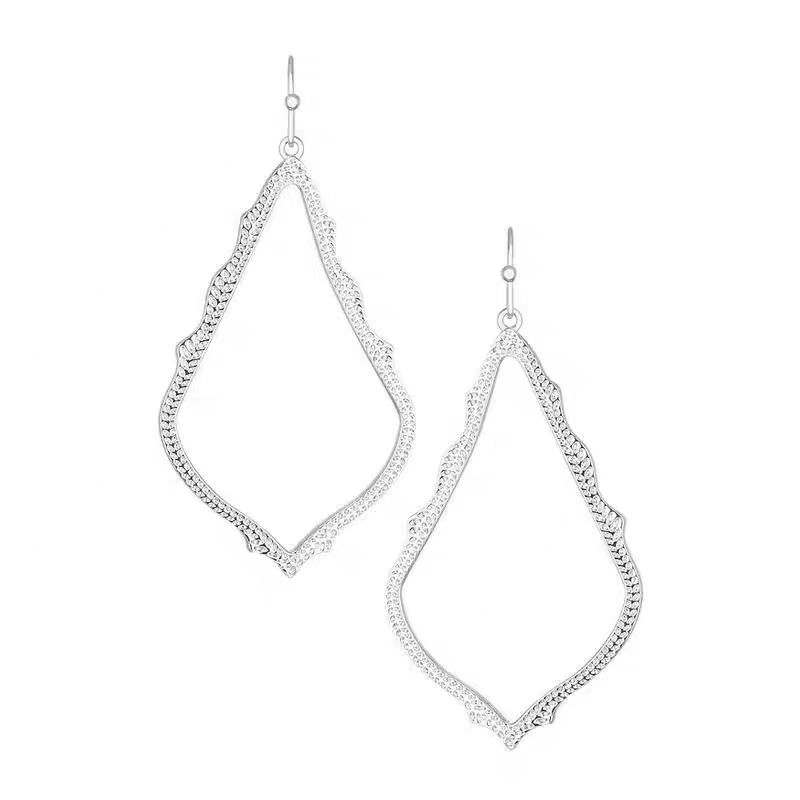 NEW Rhodium Kendra Scott Sophee Drop Earrings Big style