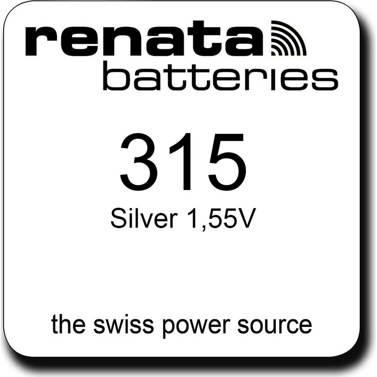 2x Renata Watch 315 watch cell button cell SR716SW V315 watch battery 1 BL