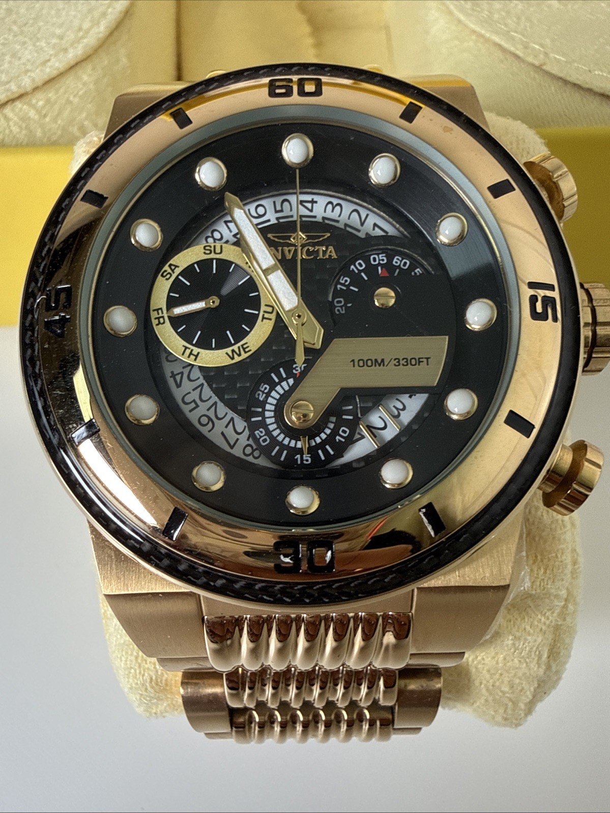 Invicta S1 Rally 25282 Men’s Chronograph Watch – Gold/Black 51mm W/ Box