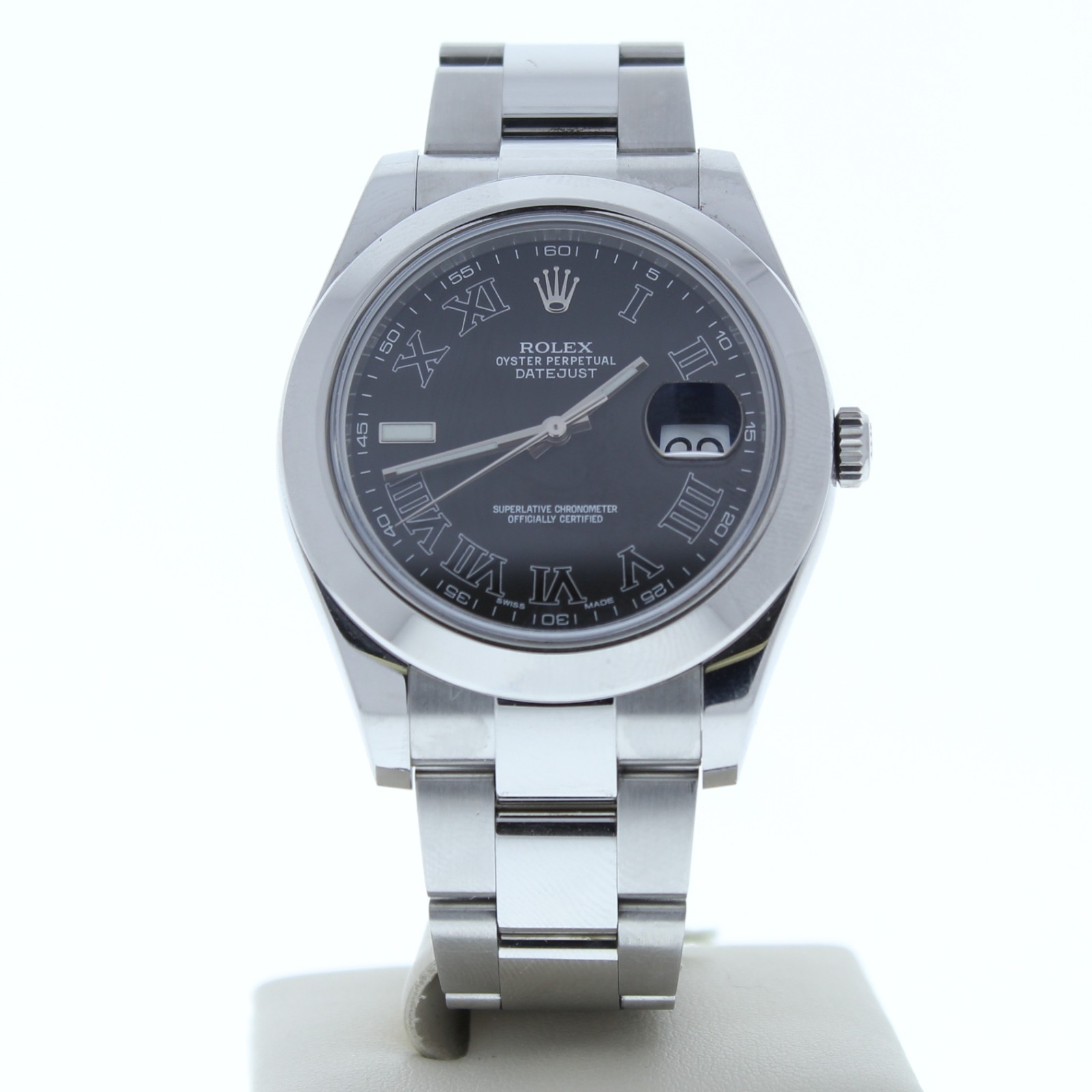 Rolex Datejust II 41mm 116300 Black Outlined Roman Dial Oyster Bracelet