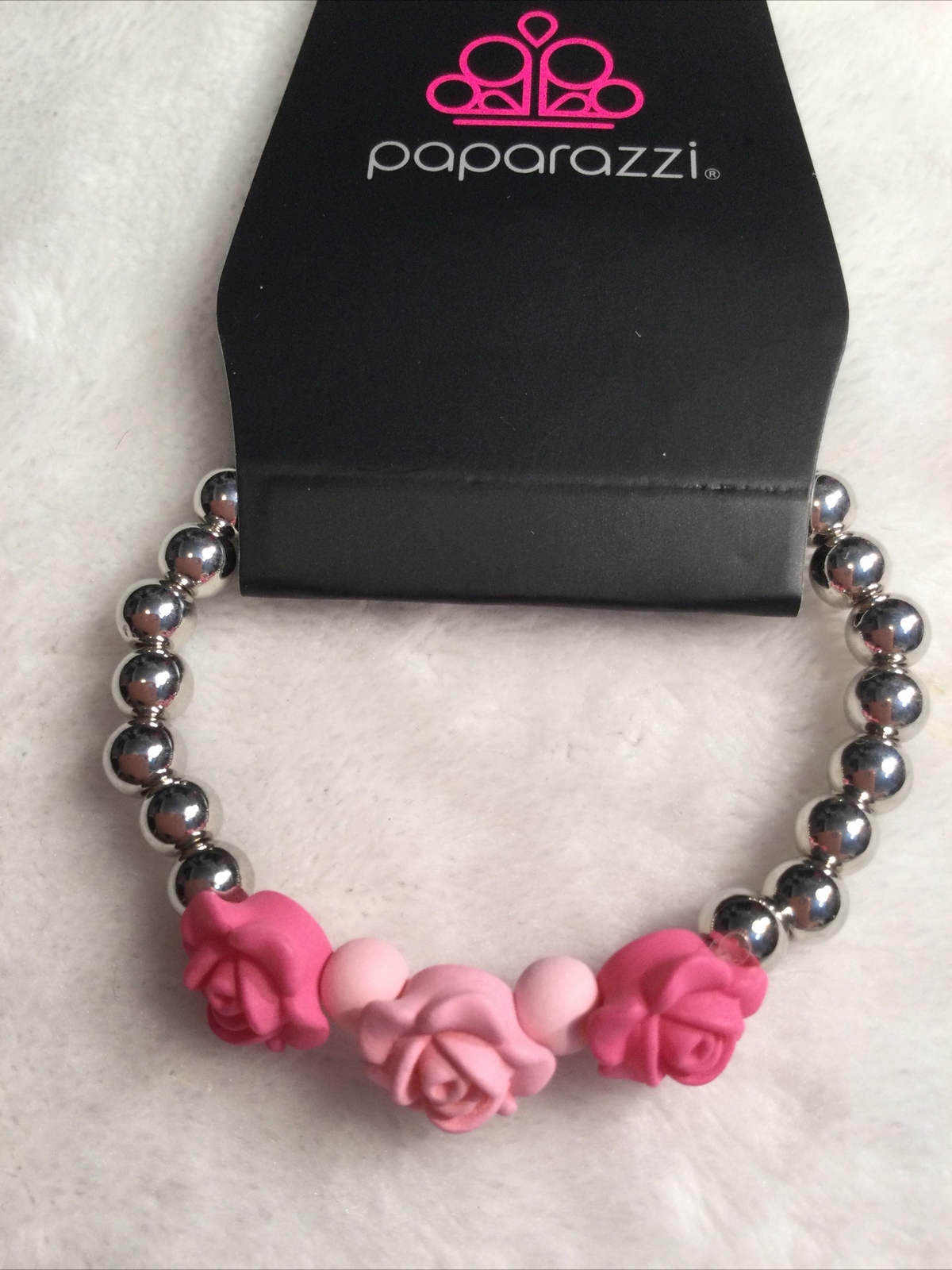 Kids Pretty 3 Rose Bead 5pc Bracelet Set Paparazzi New