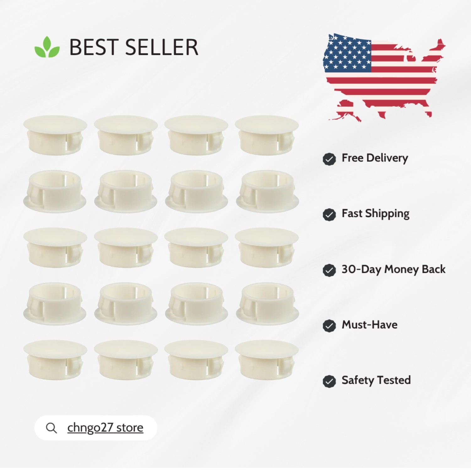 3/4″ Nylon Plastic Hole Tube Plugs – Perfect for Indoor and Outdoor Needs