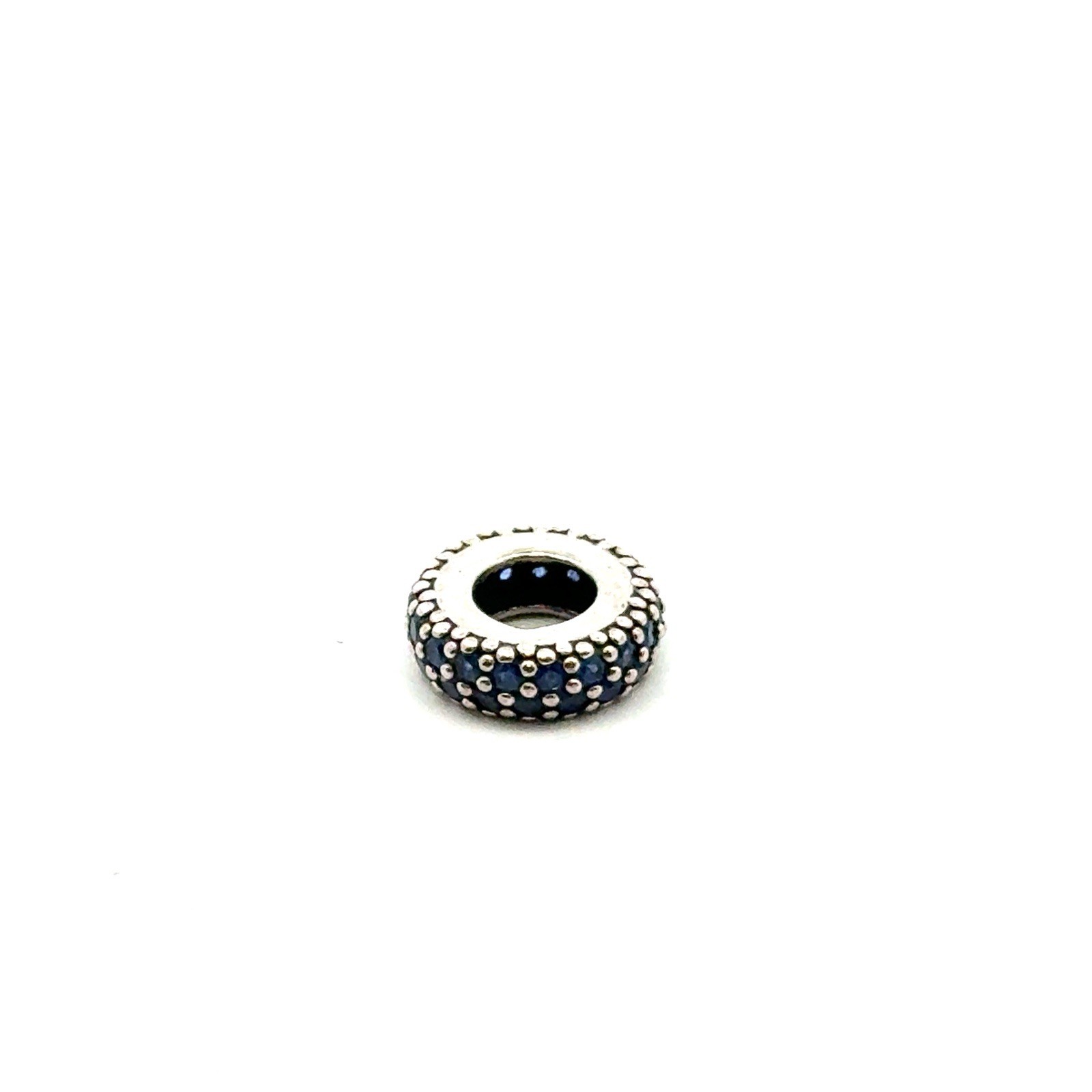 Pandora ALE 925 Sterling Silver Pavé Blue Crystal Spacer Charm 1.0g 4 Available