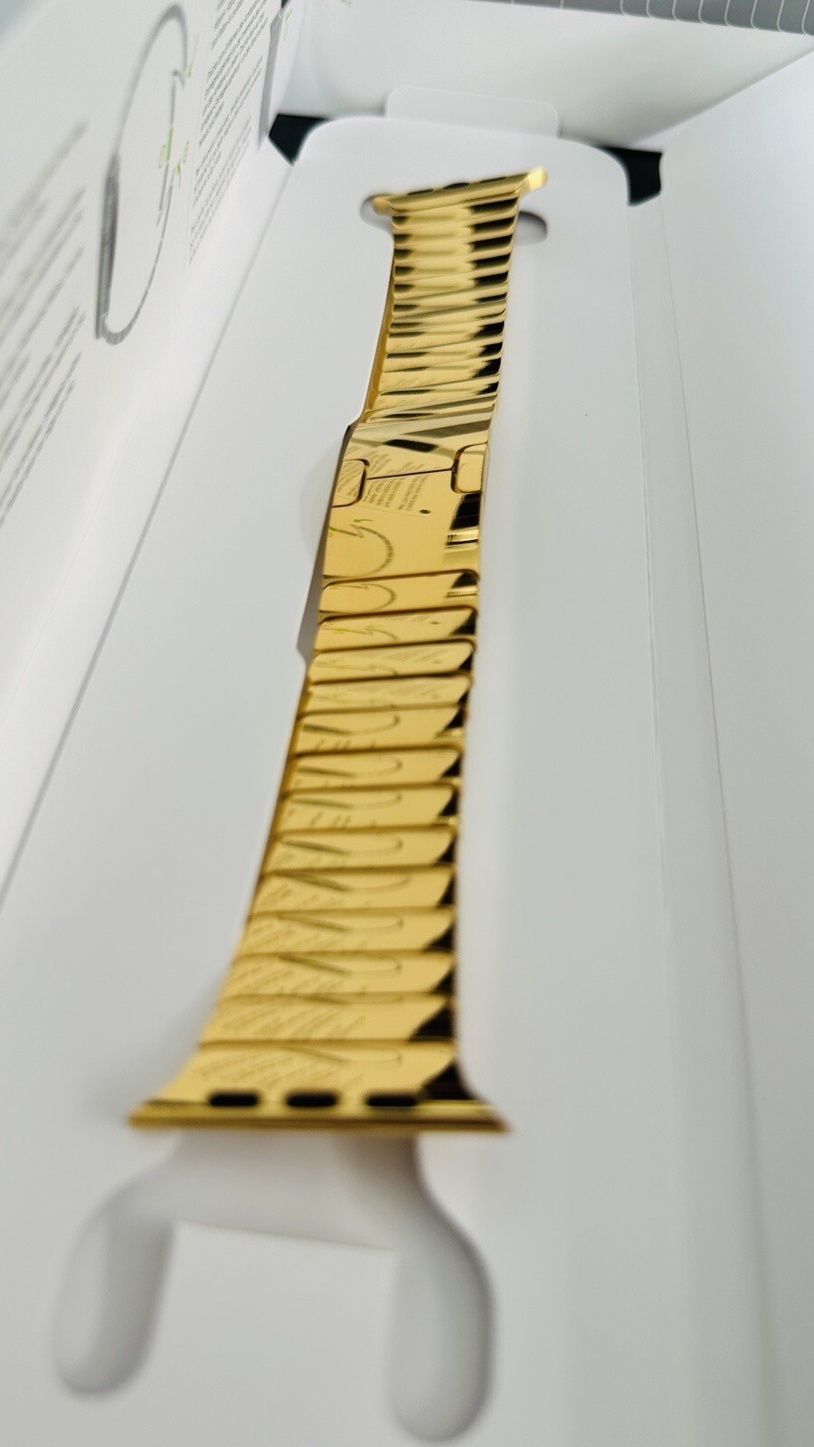 Original Custom 24K Gold Plated 4445 49 Apple Polished Link Band For Apple Watch