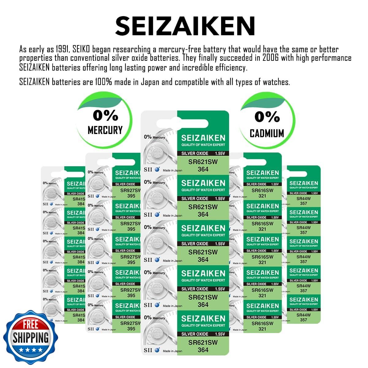 Seizaiken 315 SR716SW 1.55V 0% Hg Silver Oxide Watch Battery (20 Batteries) M