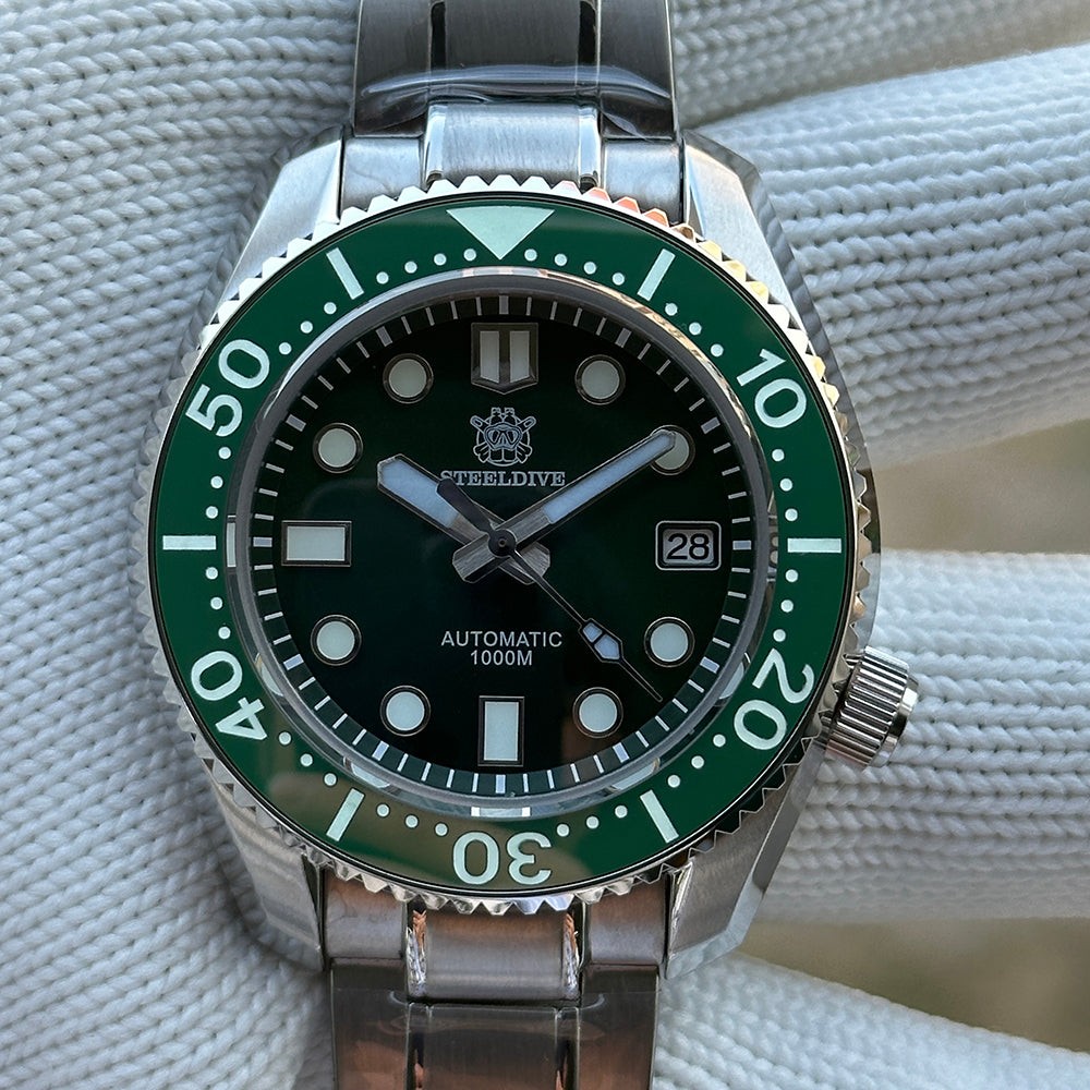 STEELDIVE SD1968 Mens 44mm 1000M Automatic Dive Watch NH35 Steel