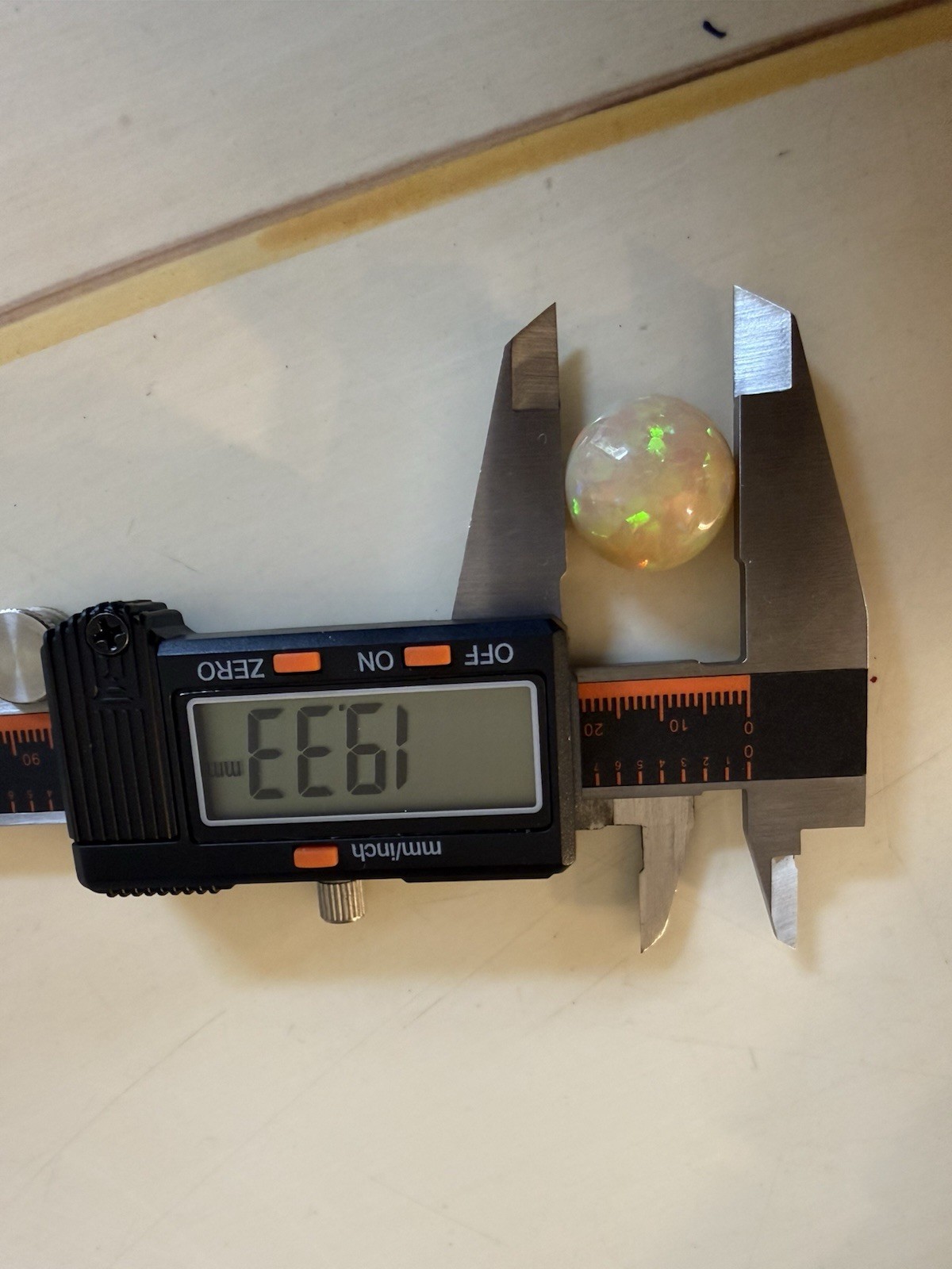 Natural Ethiopian Honeycomb Opal 21.80 Ct Round Cabochon Certified 19.35mm
