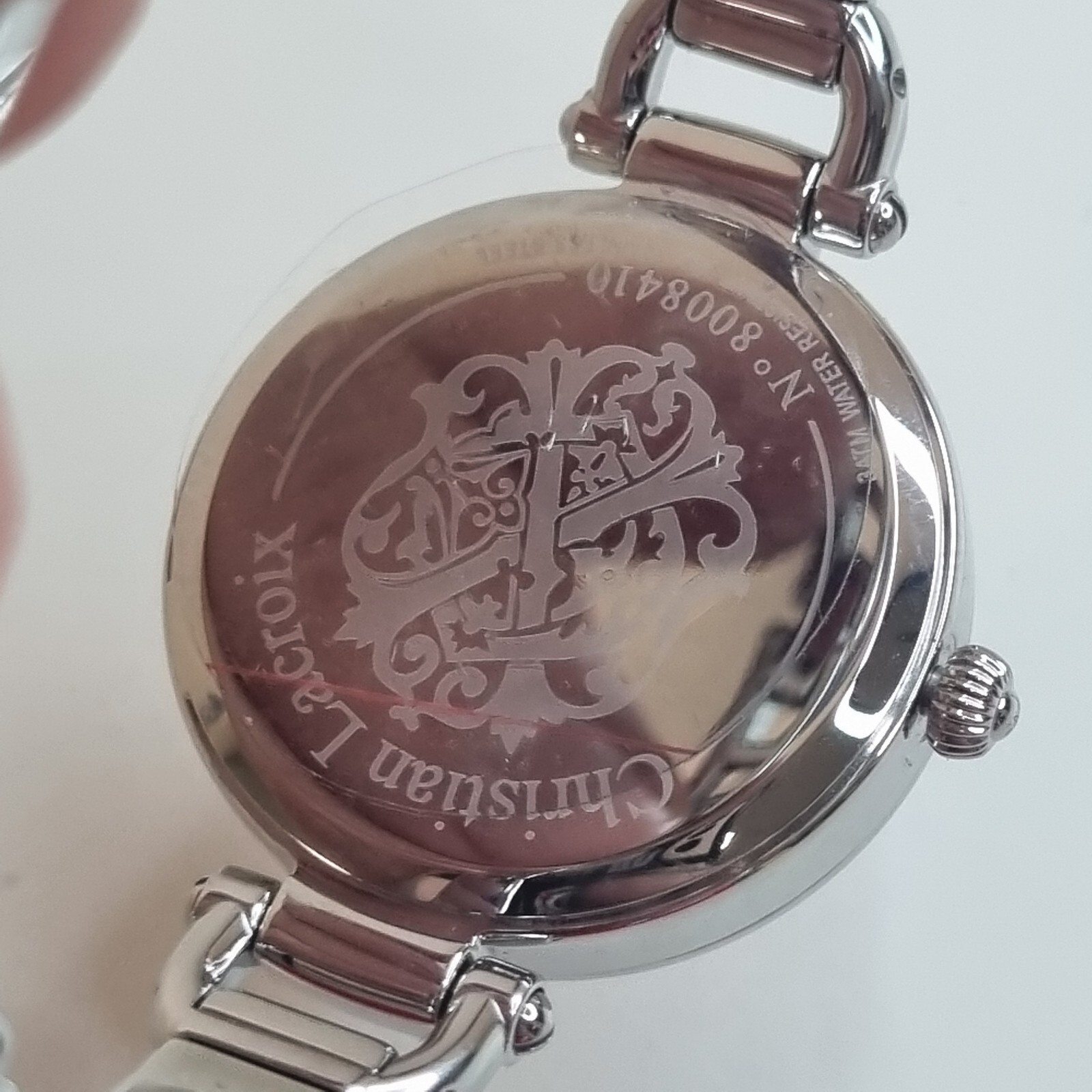 Christian Lacroix Silver Abstract Floral Ladies Watch New Old Stock N°8008410