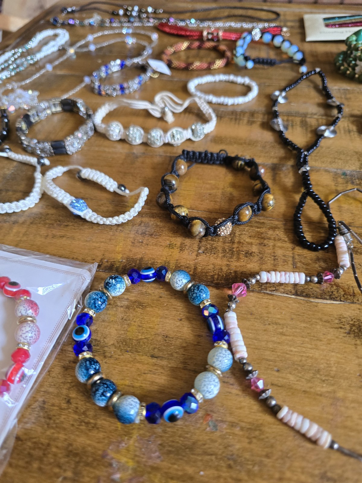 Large 30pc Lot of Bracelets & Necklaces Glass Acrylic Stone Costume Statement