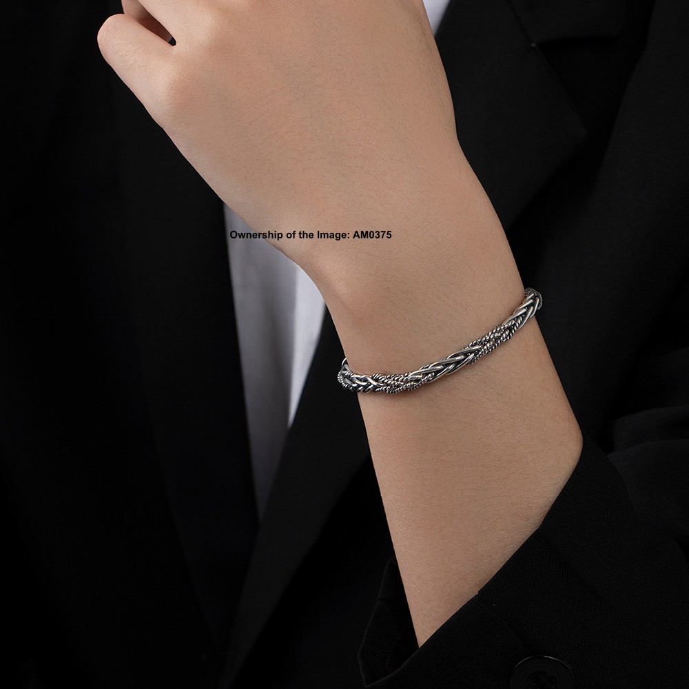Solid Fine S925 Sterling Silver Bracelet 5mm Wheat Link Men Bracelet 7.5-8.7inch