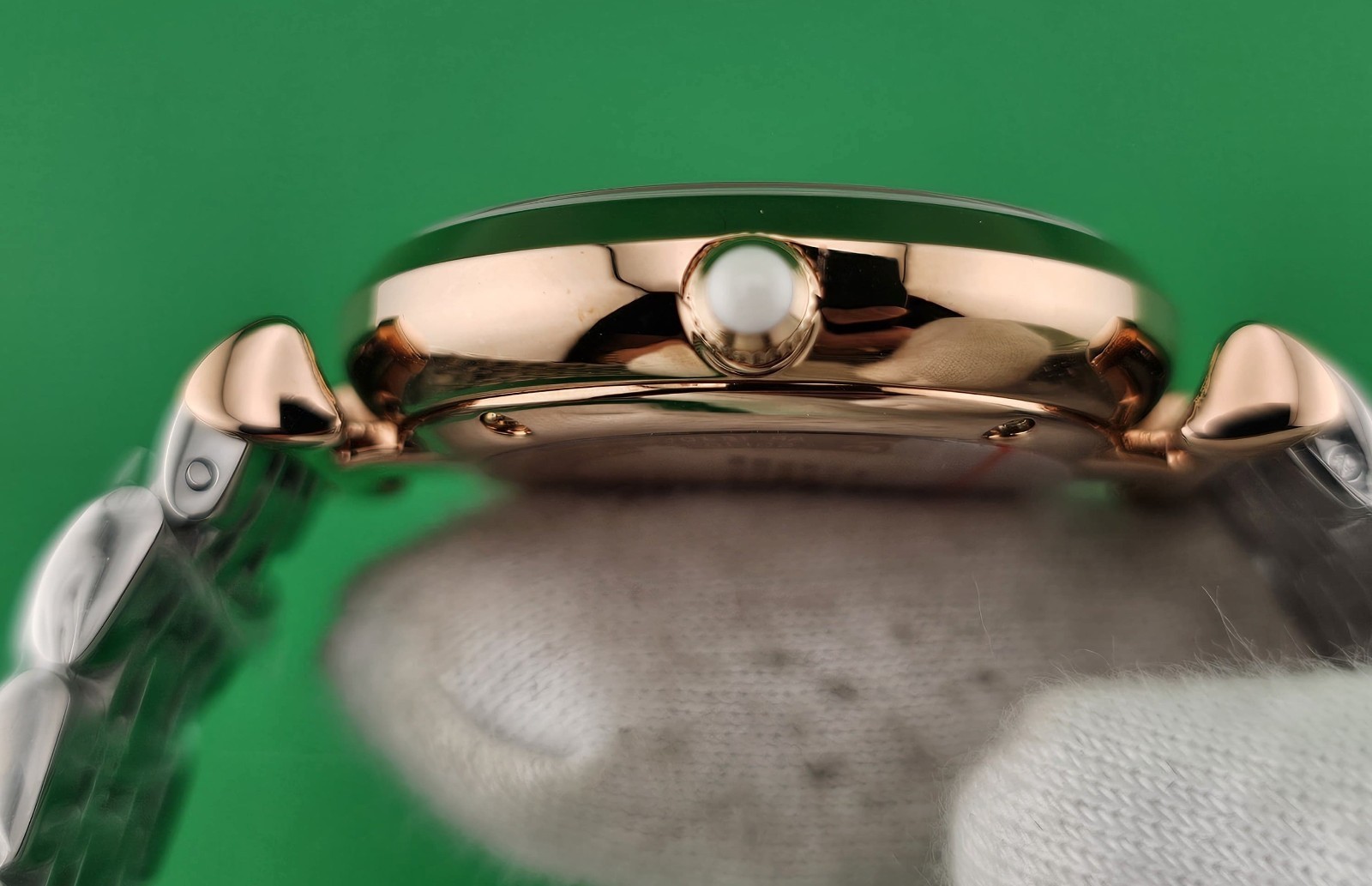 EMPORIO ARMANI WOMENS WATCH AR1840 GREY STRAP & SILVER GOLD TONE STRAP AUTHENTIC