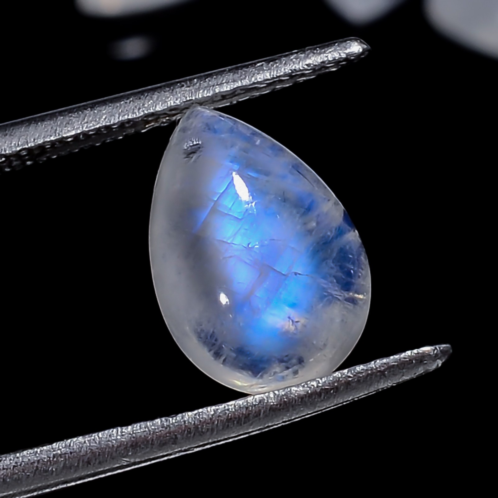 Natural Rainbow Moonstone Pear Cabochon Gemstone Lot 20 Ct. 10X7X5 mm UGL-4