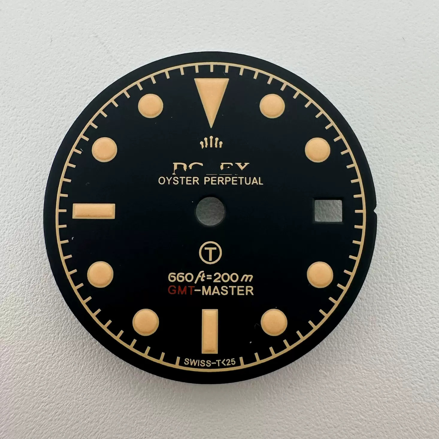 28.5mm Retro Black Watch Dial Green Lume for NH35 NH36 4R 7S Movement Accessorie
