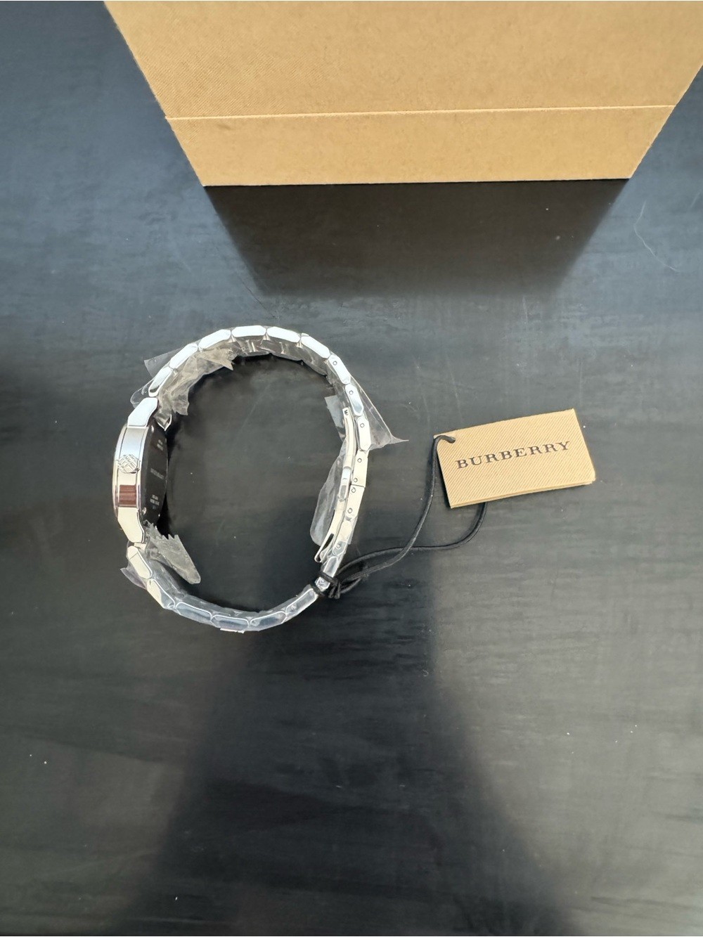 NWT Burberry Women’s Silver Dial Stainless Steel Watch BU9200