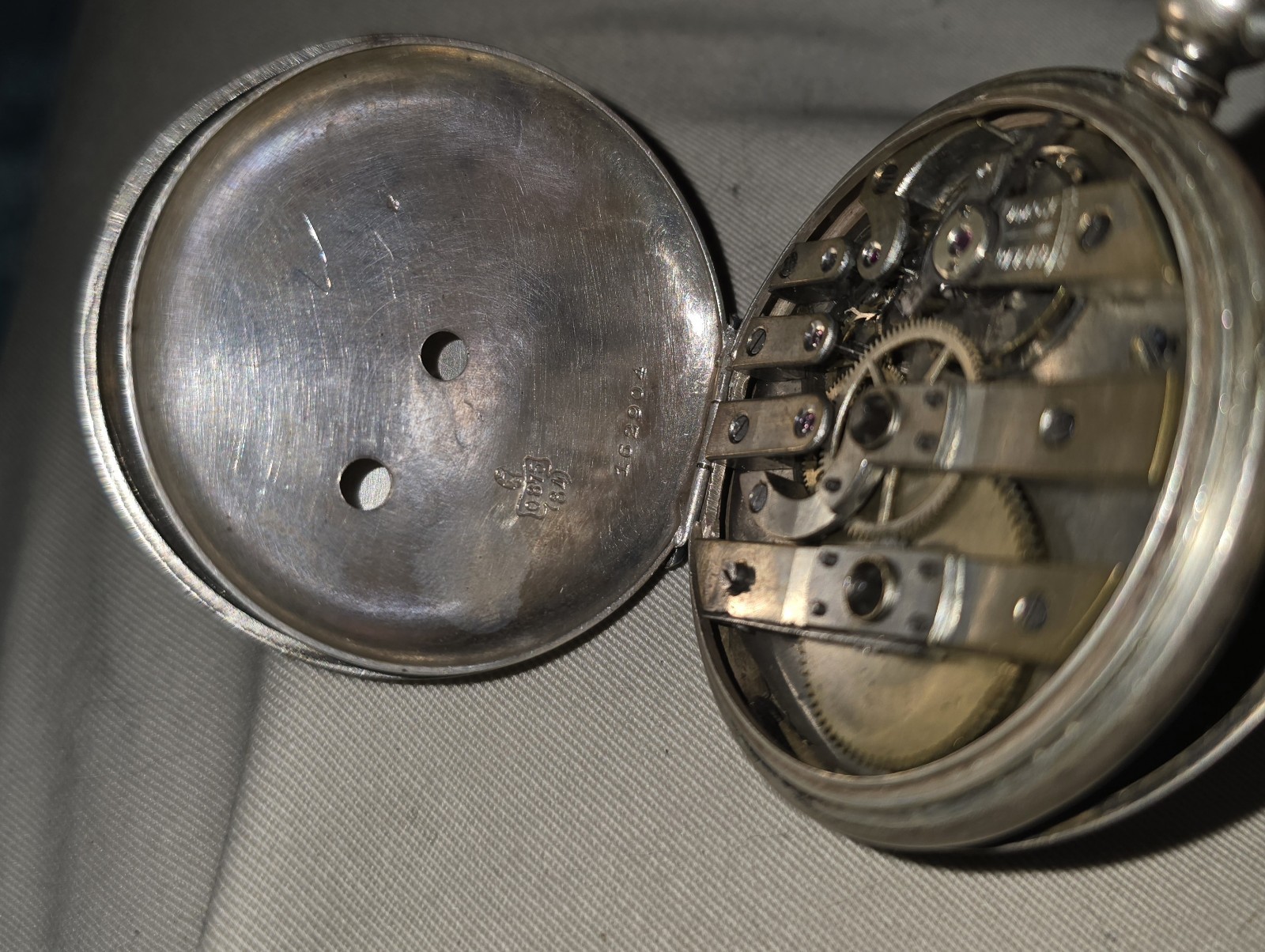 Pocket Watch in Coin Silver No. 1 Case Key Non-working
