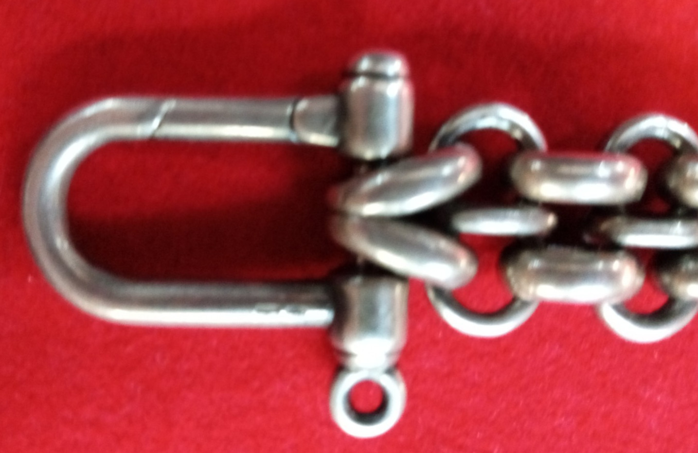 Gucci 925 double Chain Schackle/Handcuff Bracelet w/ secure hook closure tested