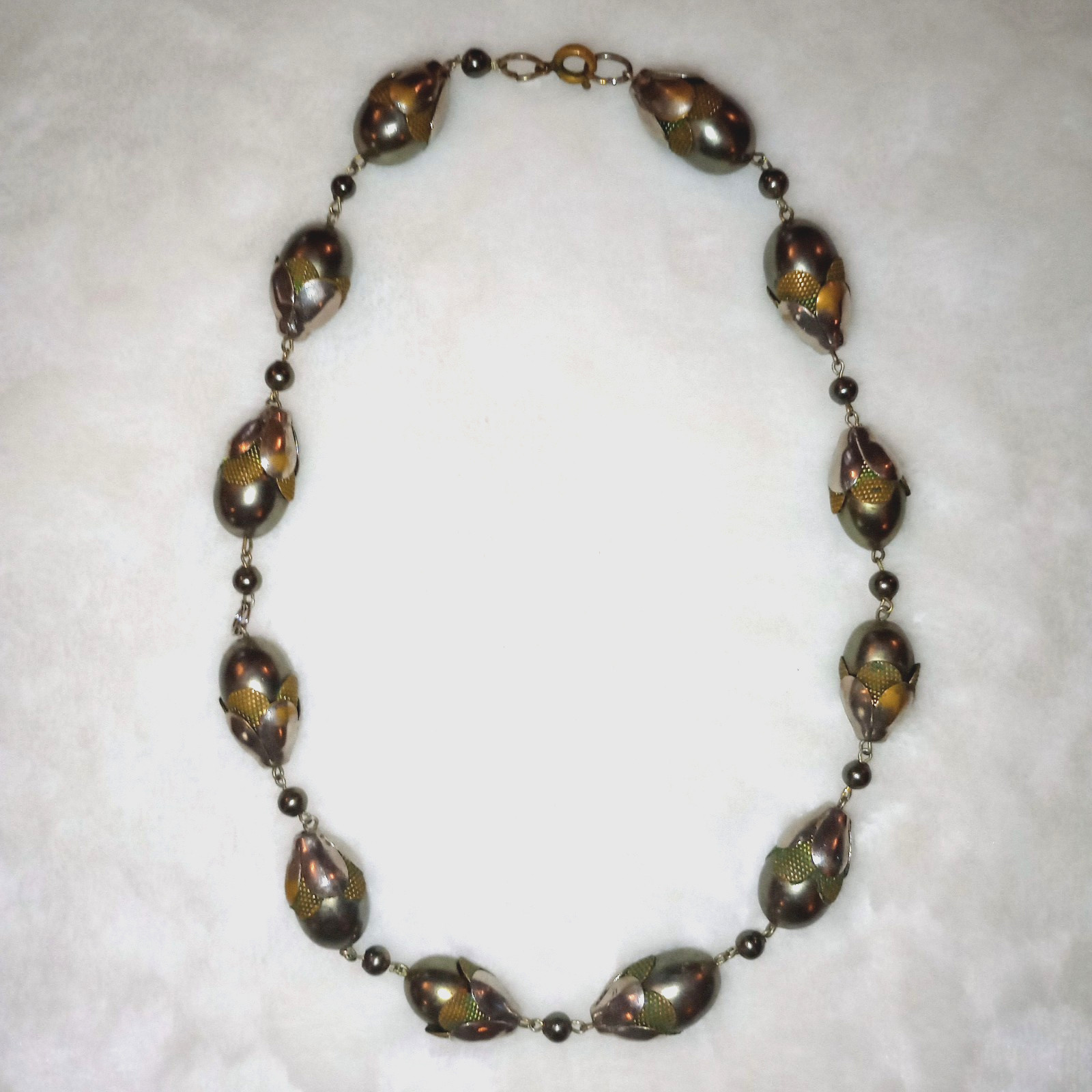 Vintage Art Deco NECKLACE Machine Age Botanical German Modernist J.Bengel School