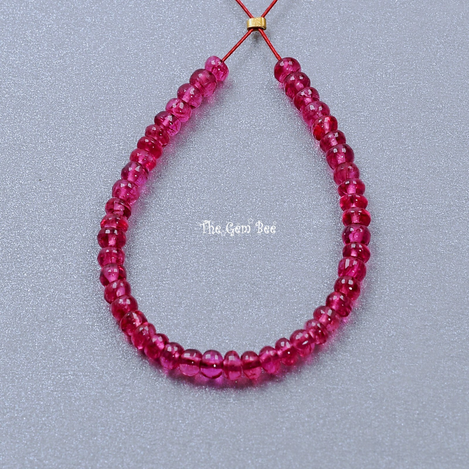 2.5mm No heat Neon Hot Pink Burmese Jedi Spinel Smooth Rondelle Beads 3 inch