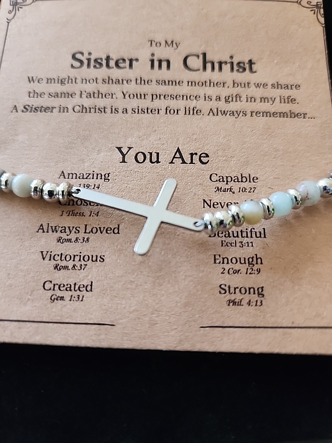 Christian Gifts Women Faith Religious Cross Bracelet Jewelry Bible Verses GIFT!