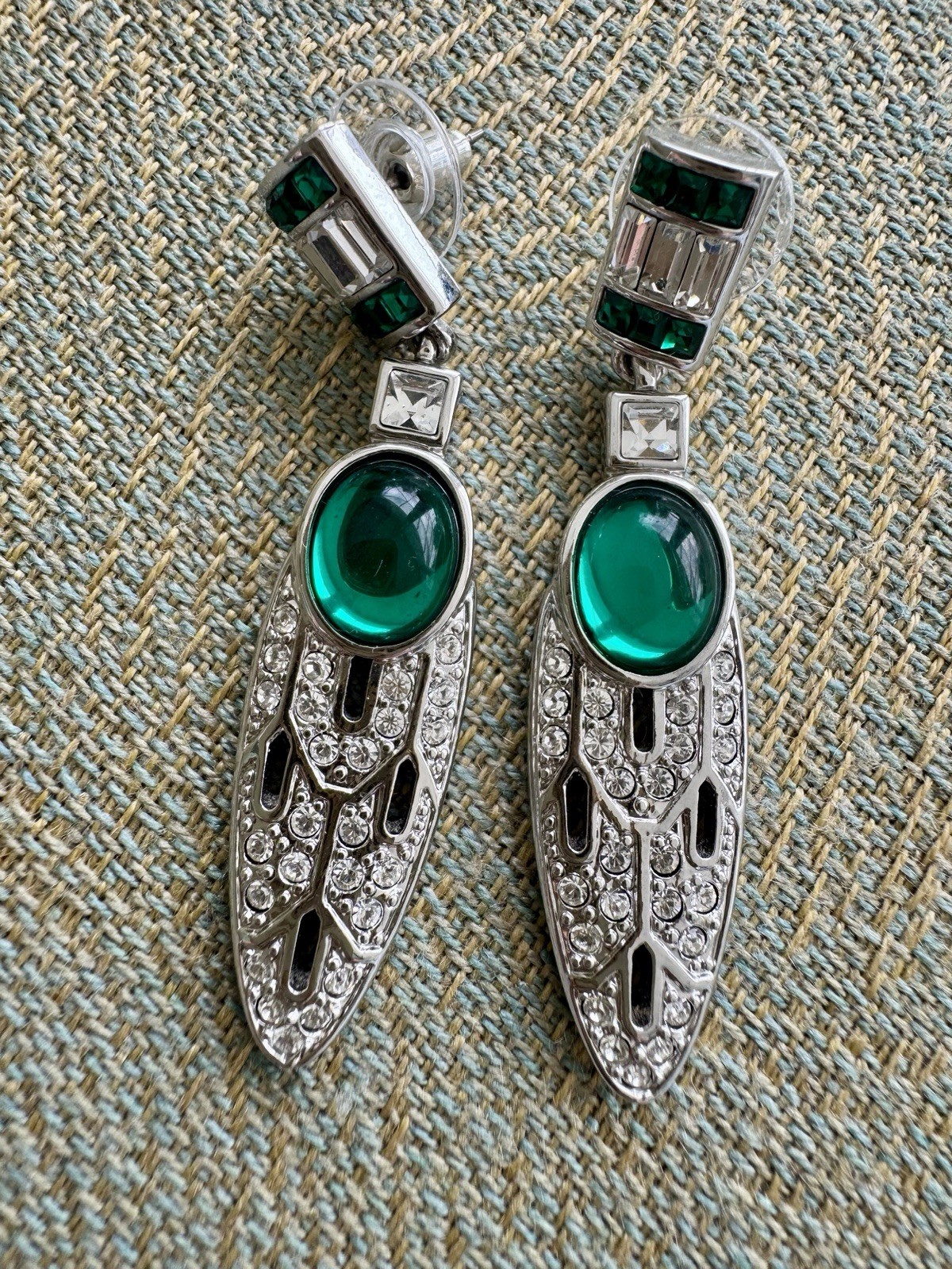 Vintage, circa unknown, designed earrings signed and designed by V&A Museum Shop