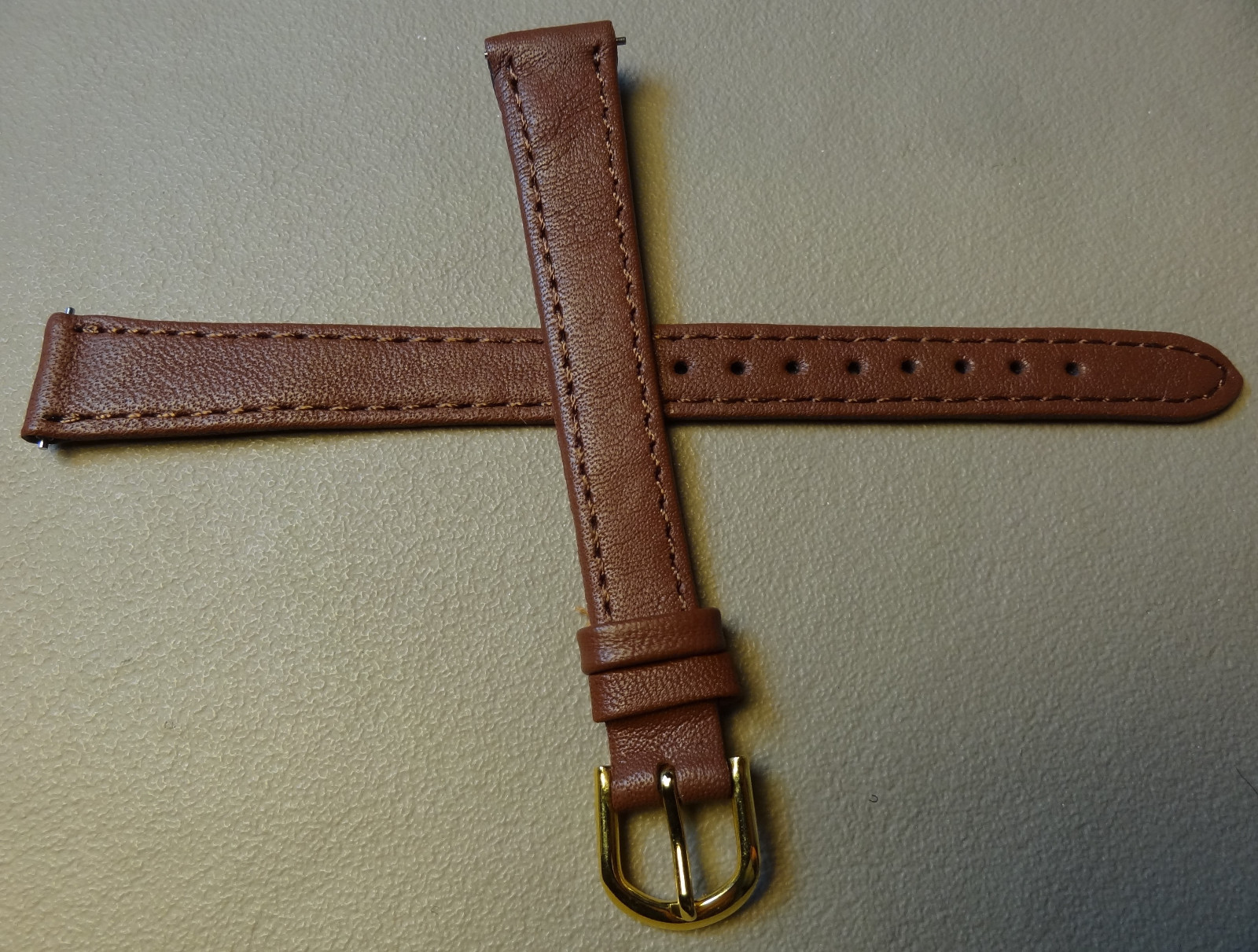 Ladies Womens Timex Brown Genuine Leather Calf 13mm LONG Watch Band Strap EZ Pin