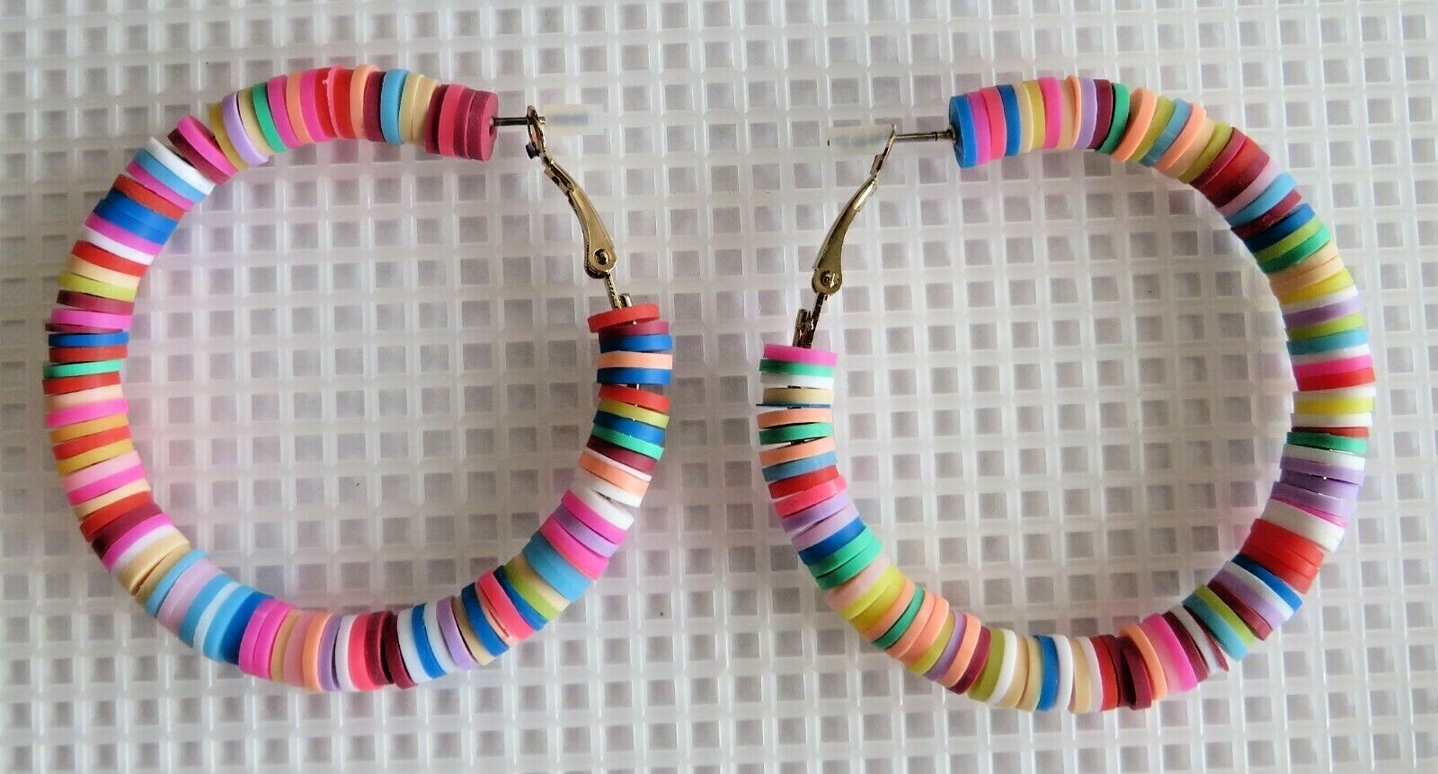 Large Hoop Multi-Color Earrings 2″ U-Choose