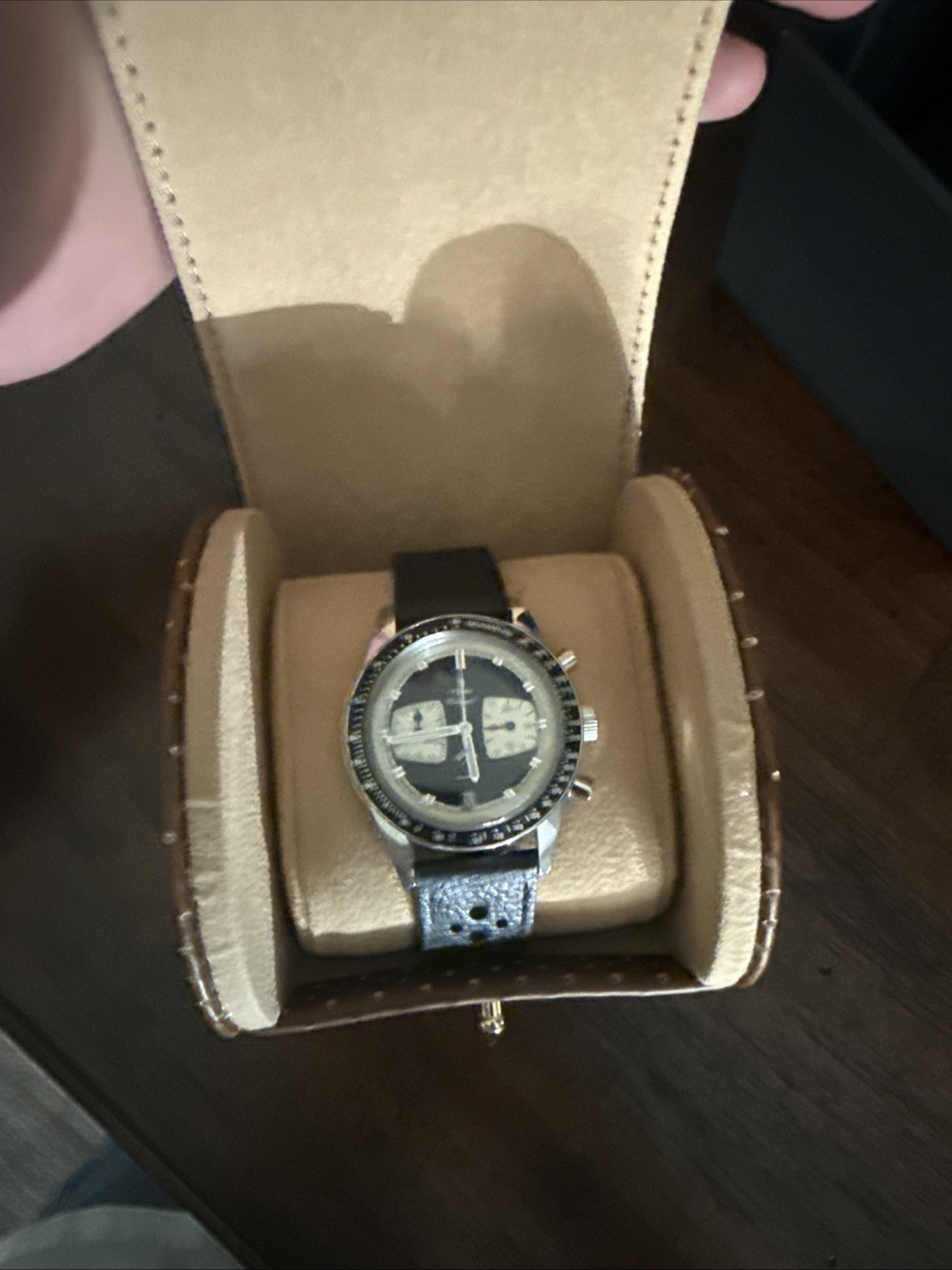 Yema Rallygraf Meca Quartz II 39mm Reverse Panda Watch Black/White Chronograph