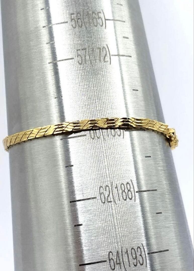 GIVENCHY Gold Chain Bracelet Vintage Men Fashion Jewelry 180cm Excellent