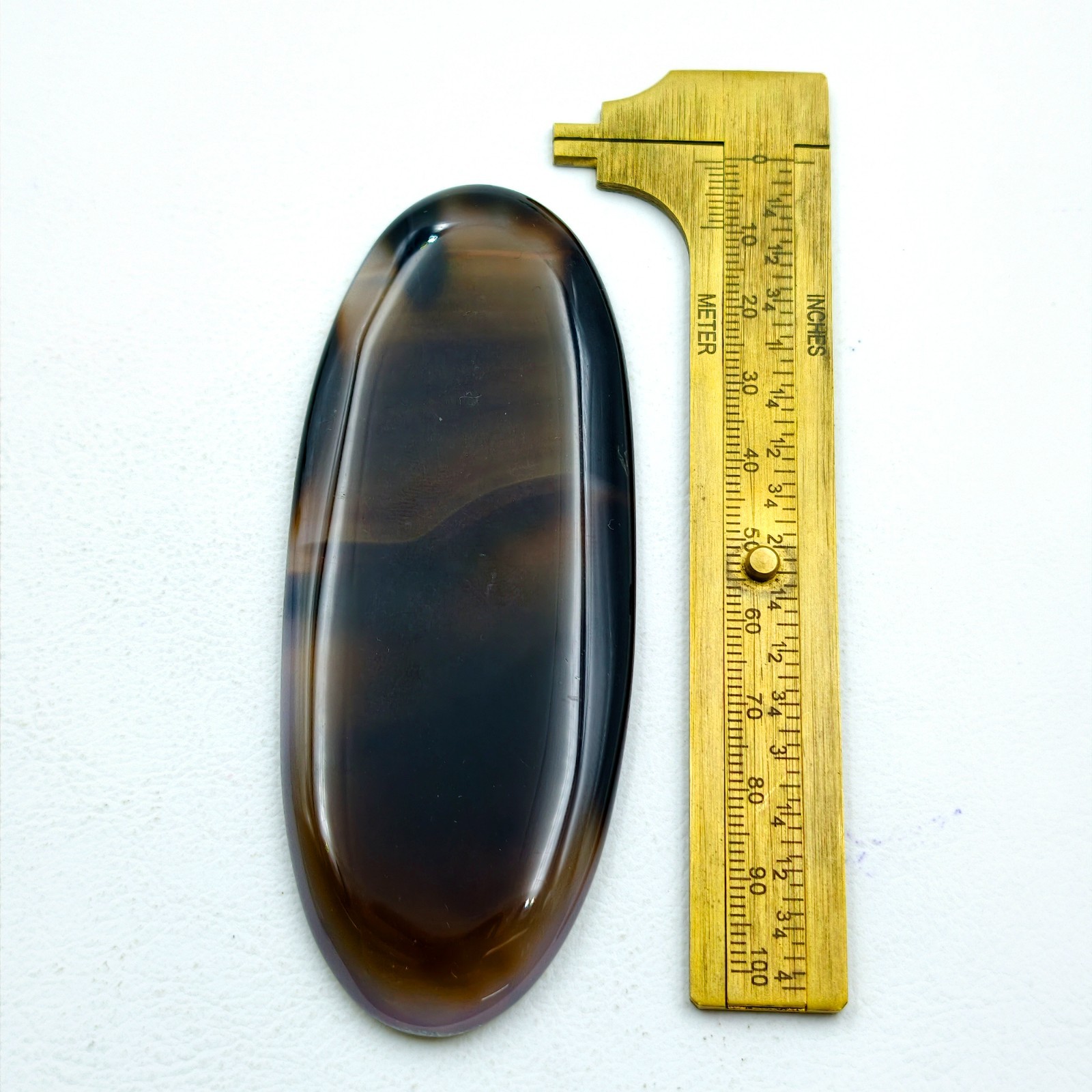 AAA Grade Black Onyx Cabochon Oval 105x41MM Loose Gemstone For Decor
