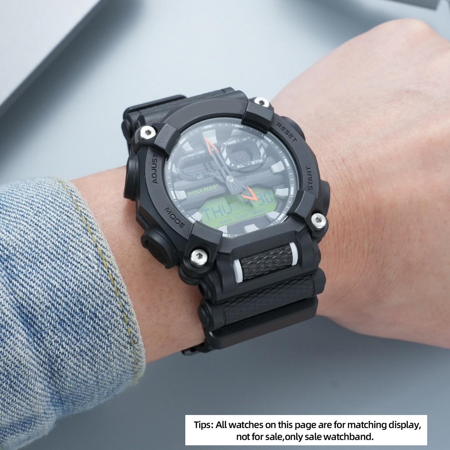 For Casio G-SHOCK GA900 Silicone Watch Strap Outdoor Sports Waterproof WatchBand