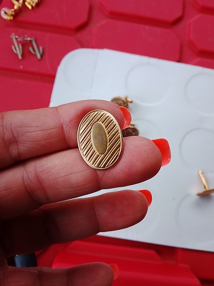 Vintage Gold Tone Cufflinks Lot of 3 Pairs Retro Men’s Dress Formal Accessories