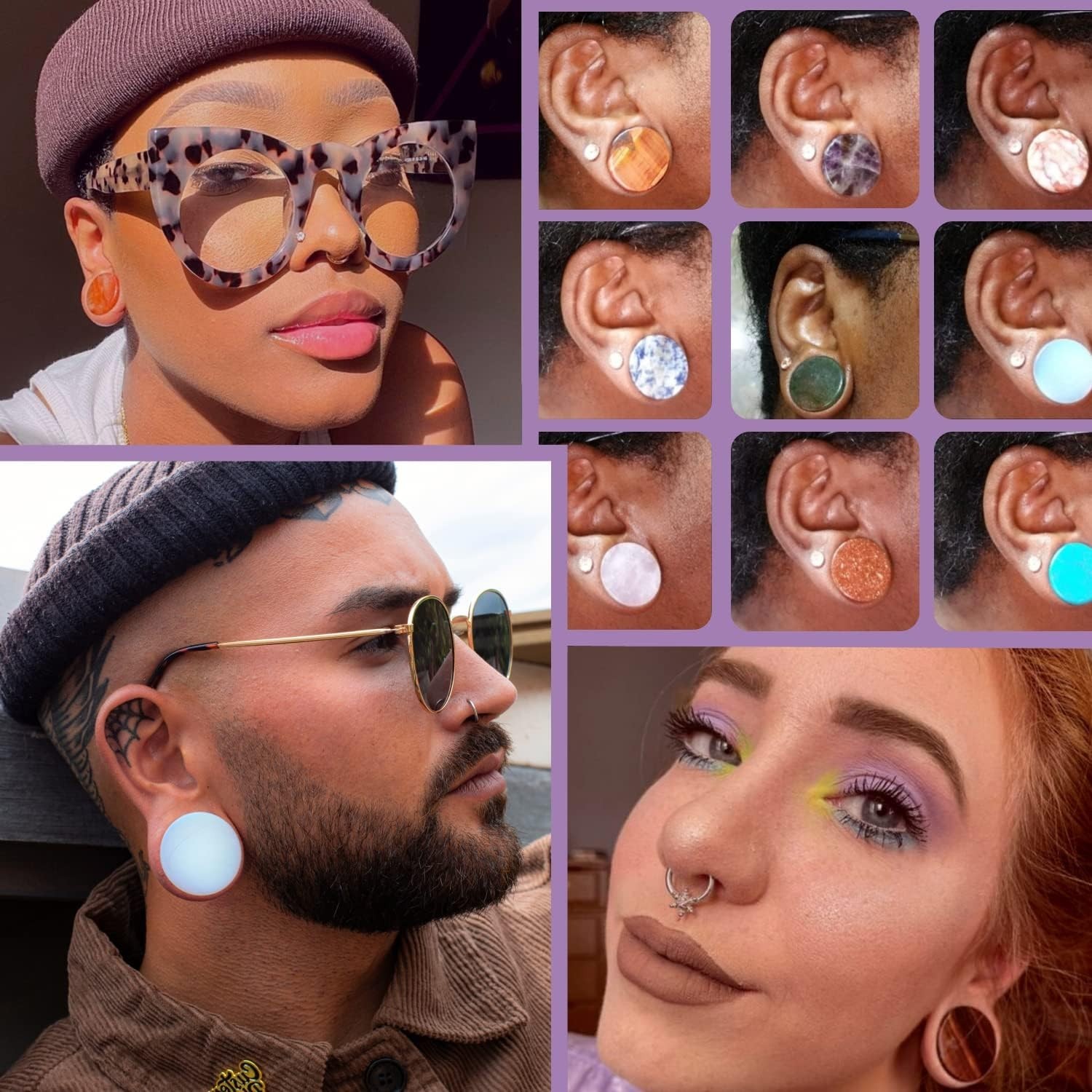Stylish Stone Ear Stretching Collection