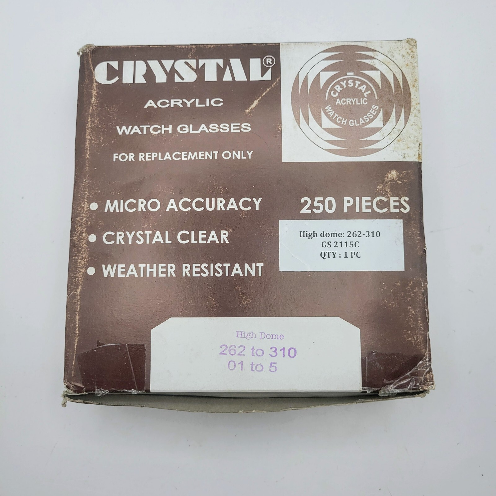 Acrylic Watch Crystals Low & High Dome – Pick Size 26.2mm – 41mm – 1 Crystal