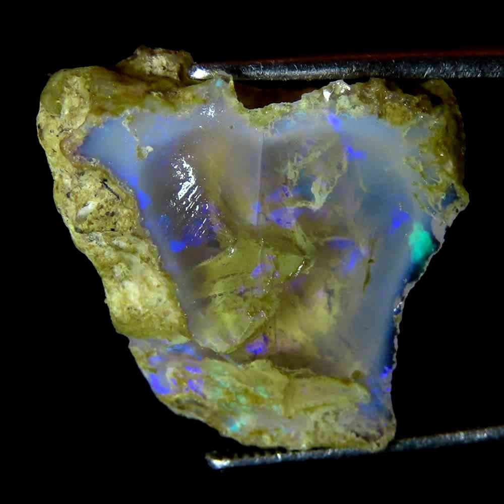 9.80Cts.100%Natural Ethiopian Opal Rough 16x21x8mm Fine Mix Flash Losse Gemstone